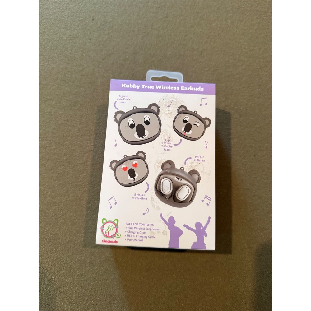 Singimals Kubby True Wireless Earbuds Kids Bluetooth Koala Headphones New - Picture 5 of 5